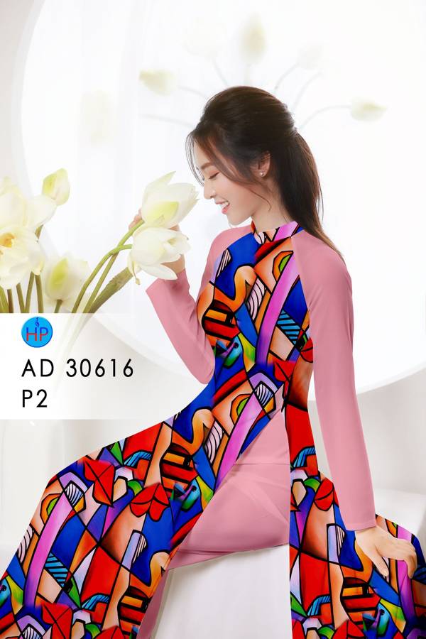 Vải Áo Dài Hoa Văn AD 30616 4